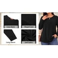 thumbnail image 6 of WellSize Plus Size Women Blouses Lace Long Sleeve Boho Tops Crew Neck Fall Shirts Trendy Tunic Blouses, 6 of 9