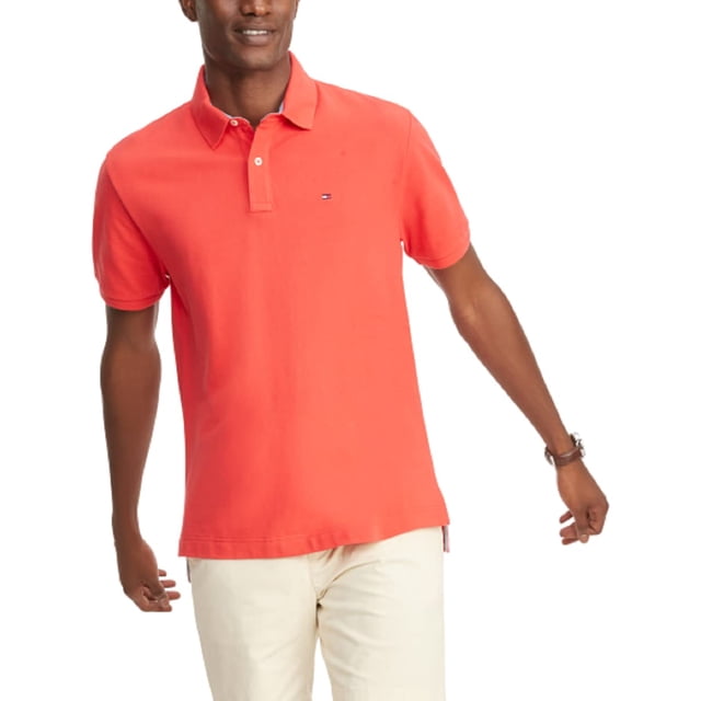 Polo Tommy Hilfiger de manga corta, corte regular, rojo
