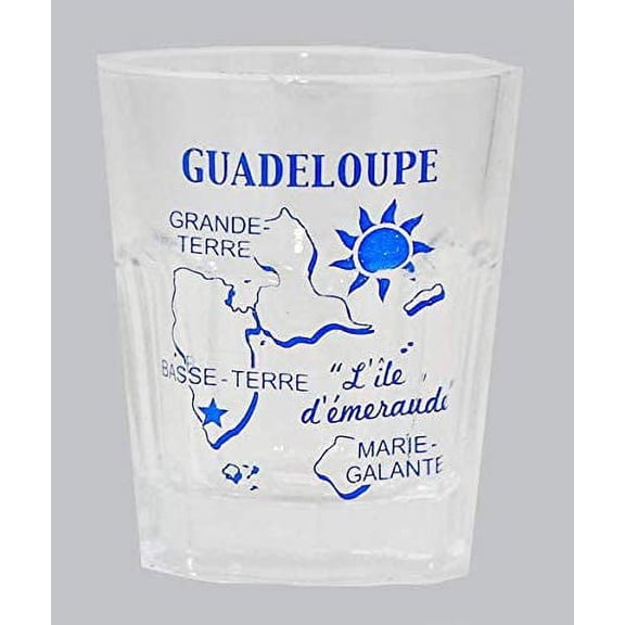Guadeloupe Vintage Map Outline Shot Glass