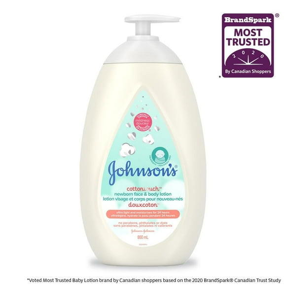 Johnson's Lotion pour Bébé pour Nouveau-Nés, Crème CottonTouch