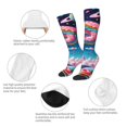 thumbnail image 3 of Naloa Colorful Donut Thigh High Socks Extra Long Stretchy Sock Women Over Knee High Opaque Stocking Daily Wear, 3 of 6