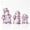 C, variant on Lilixerw Christmas Snowman Figurine Set of 3 Purple with Hats Scarves Christmas Tree Gingerbread for Shelf Mantel Holiday Seasonal Home Decoration