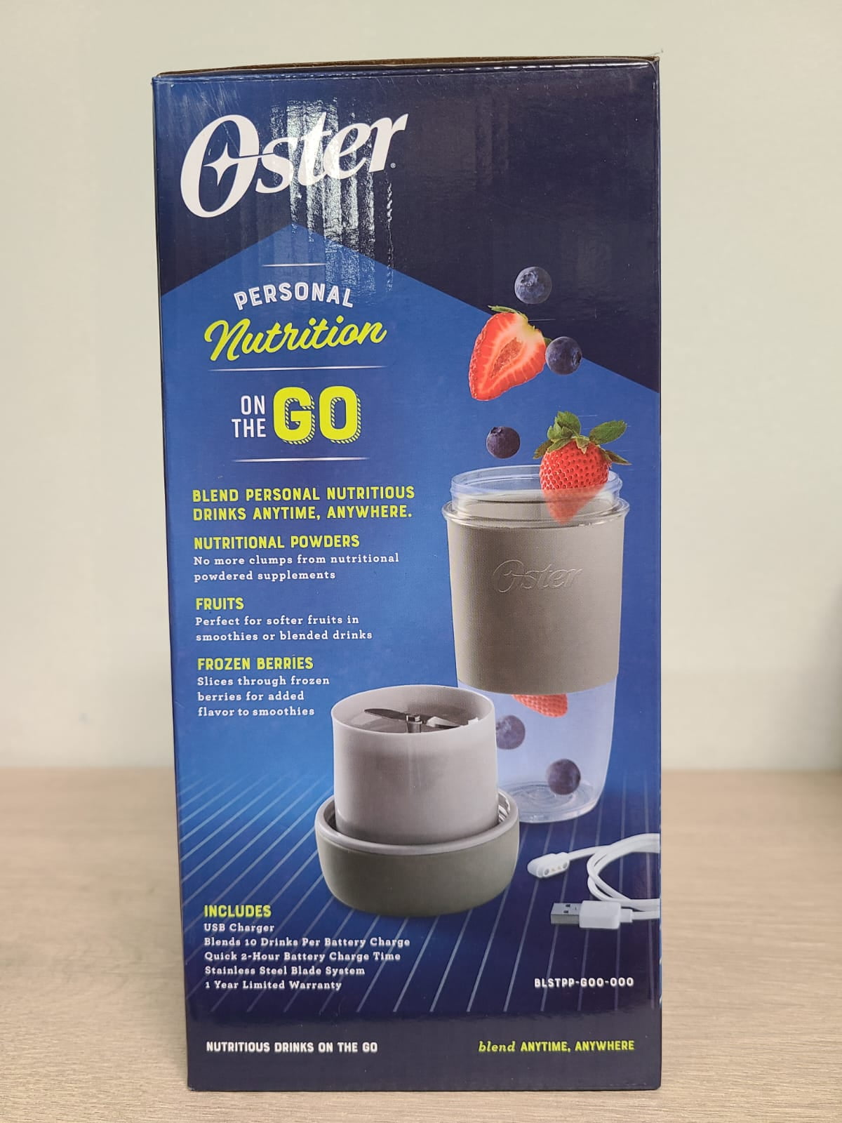 Oster Blend Active Rechargeable Portable Blender - Gray 1 ct