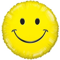 9 inch Kaleidoscope Happy Face Foil Mylar Balloon - Party Supplies Decorations