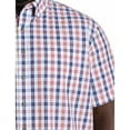thumbnail image 2 of Easy-Care Medium Plaid Sport Shirt Red Blue 4XL, 2 of 4