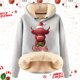 thumbnail image 2 of WILLBEST Sudadera con Capucha para Mujer, Estampado Navideño de Vaca, Cálida XXXX-Grande, 2 of 4