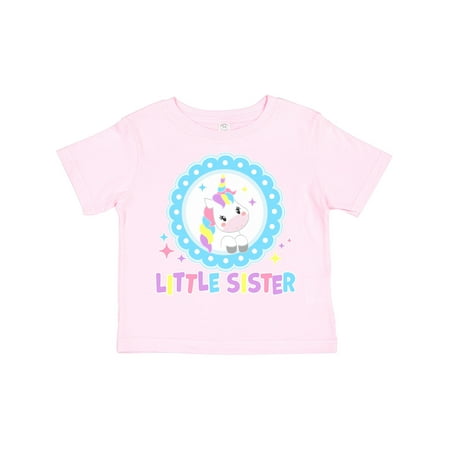 

Inktastic Little Sister cute unicorn Girls Toddler T-Shirt