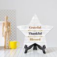 thumbnail image 3 of Sign ByLITA Grateful, Thankful, Blessed, Wood Color, Star Table Sign (6"x5"), 3 of 4