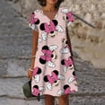 thumbnail image 5 of Vestido elegante de lujo de Mickey para mujer, vestido informal, falda corta, vestido Y2K de Disney Mickey Mouse para mujer, camisa de cuello en V para mujer, vestido coreano, 5 of 5