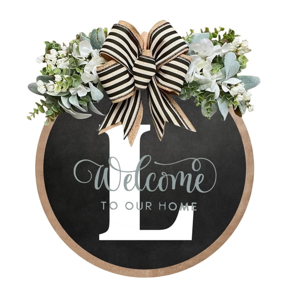 Last Name Year Round Front Door Wreath Decorative Hanging Plaques In Front Of The Door Christmas Decorations for Home On 2024