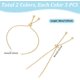 thumbnail image 4 of 10Pcs 2 Colors Adjustable 304 Stainless Steel Box Chain Slider Bracelet Making Golden & Stainless Steel Color 7-7/8 inch(20cm) Hole: 2mm 5pcs/color, 4 of 6