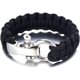 thumbnail image 2 of Paracord Bracelet de Survie Hommes Acier Inoxydable Bracelet Outdoor Tressé, 2 of 5