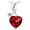 Red, variant on Silver Color Crystal Heart Pendant Infinity Necklace Cubic Zirconia Valentines Jewelry for Women (Dark Blue)