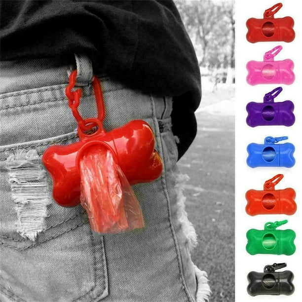 Jacenvly - Bolsas para excrementos de perro, dispensador de bolsas para desechos de mascotas, suministros para perros, artículos esenciales para mascotas en liquidación, transparentes,