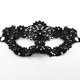 thumbnail image 1 of Máscara de cosplay de encaje negro con diamantes de imitación para fiesta, media cara, 1 of 1