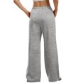 thumbnail image 5 of Low Rise Sweatpants Women Wide Leg Baggy Joggers with Pockets Athletic Workout Sweatpants Lounge Pants Gray XL, 5 of 6