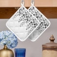 thumbnail image 2 of Gray Eucalyptus Leaves Pot Holders for Kitchen Heatproof Potholder, 3 Pack Watercolor Floral Leaf Plants Hot Pads Multipurpose Oven Pads Cloth Potholders Trivet for Cooking Baking, 2 of 8