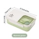 thumbnail image 2 of Xihbxyly Almacén de liquidación Fiambrera de plástico rectangular cuatro botones, doble capa, apta para microondas, para estudiantes, para trabajadores de oficina, vajilla portátil, fiambrera, 2 of 4