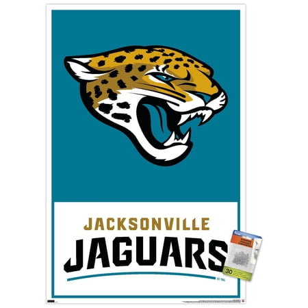 NFL Jacksonville Jaguars – Logo 21 Wall Poster with Push Pins 22.375 x 34