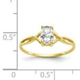 thumbnail image 4 of Primal Gold 10 Karat Yellow Gold Genuine White Topaz Birthstone Ring, 4 of 7