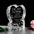thumbnail image 2 of Customized Engraved heart-shaped Crystal, 15 Year 15th Anniversary Wedding gifts for Couples Wife Girlfriend Husband Boyfriend, 2 of 5