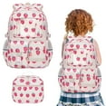 thumbnail image 1 of HUASHENG Strawberry Print Backpack Aesthetic Nylon Rucksack Cute Backpack Set Casual Daypack, 1 of 1