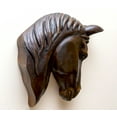 thumbnail image 3 of 15" Wooden Hand Carved Black Horse Art Wall Hanging Handcrafted Handmade Decorative Home Decor Accent Hang Decoration, 3 of 3