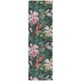 thumbnail image 2 of Addison Rugs Dream Shag Premium Machine Washable Transitional Floral & Leaves Midnight Runner Rug, 2'3" x 7'6", 2 of 8