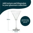 thumbnail image 3 of Libbey Paneled Martini Glasses Set of 4, 9.5 Oz Fine Ribbed Modern Martini Glasses, Dishwasher Safe Martini Cocktail Glasses for Cocktail Parties, 3 of 6