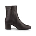 thumbnail image 3 of Unique Bargains Women's Square Toe Side Zipper Block Heel Ankle Boots Coffee (Size 8.5), 3 of 7