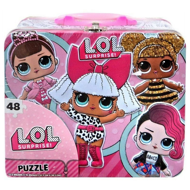 L.O.L. Surprise Large Lunch Tin Box with 48pc puzzle inside