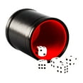thumbnail image 2 of AKEGAMN Bar Nightclubs Entertainment Screening Cups Red Velvet High End Leather Straight Tube Dice Cups Compact Size Sturdy Hazelnut Cup The outer layer is made of faux leather with soft inside, it, 2 of 9