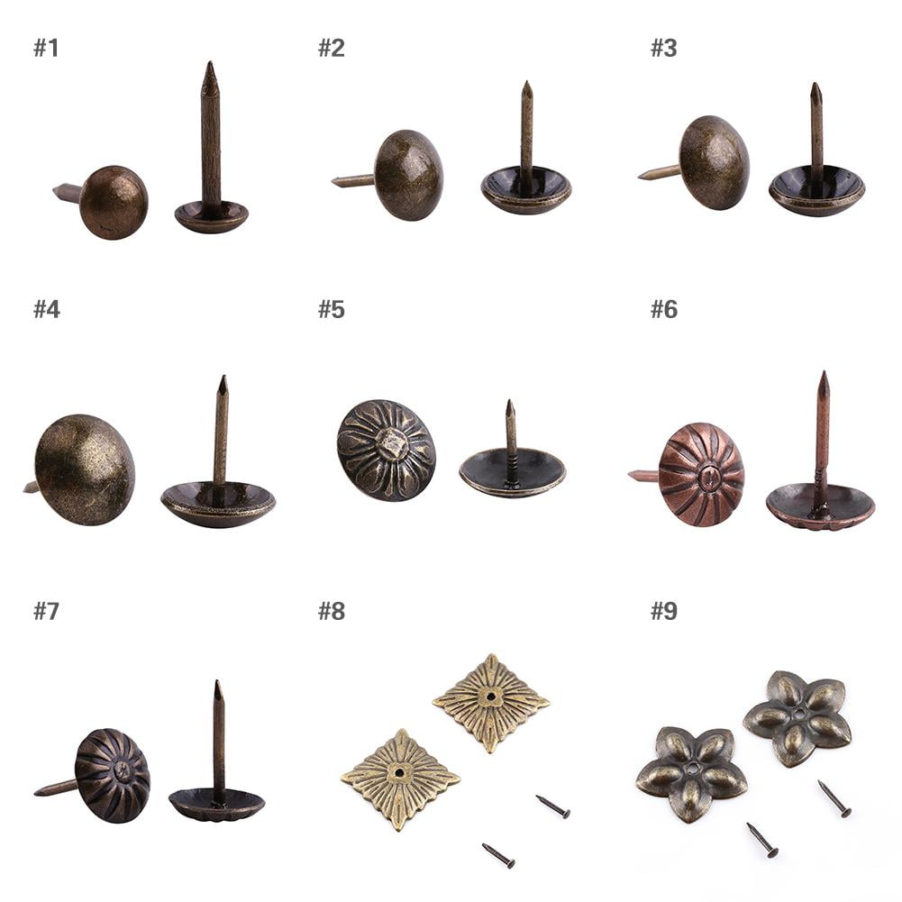 Vintage 100pcs Iron Furniture Decorative Antique Daisy Upholstery Nails Tacks