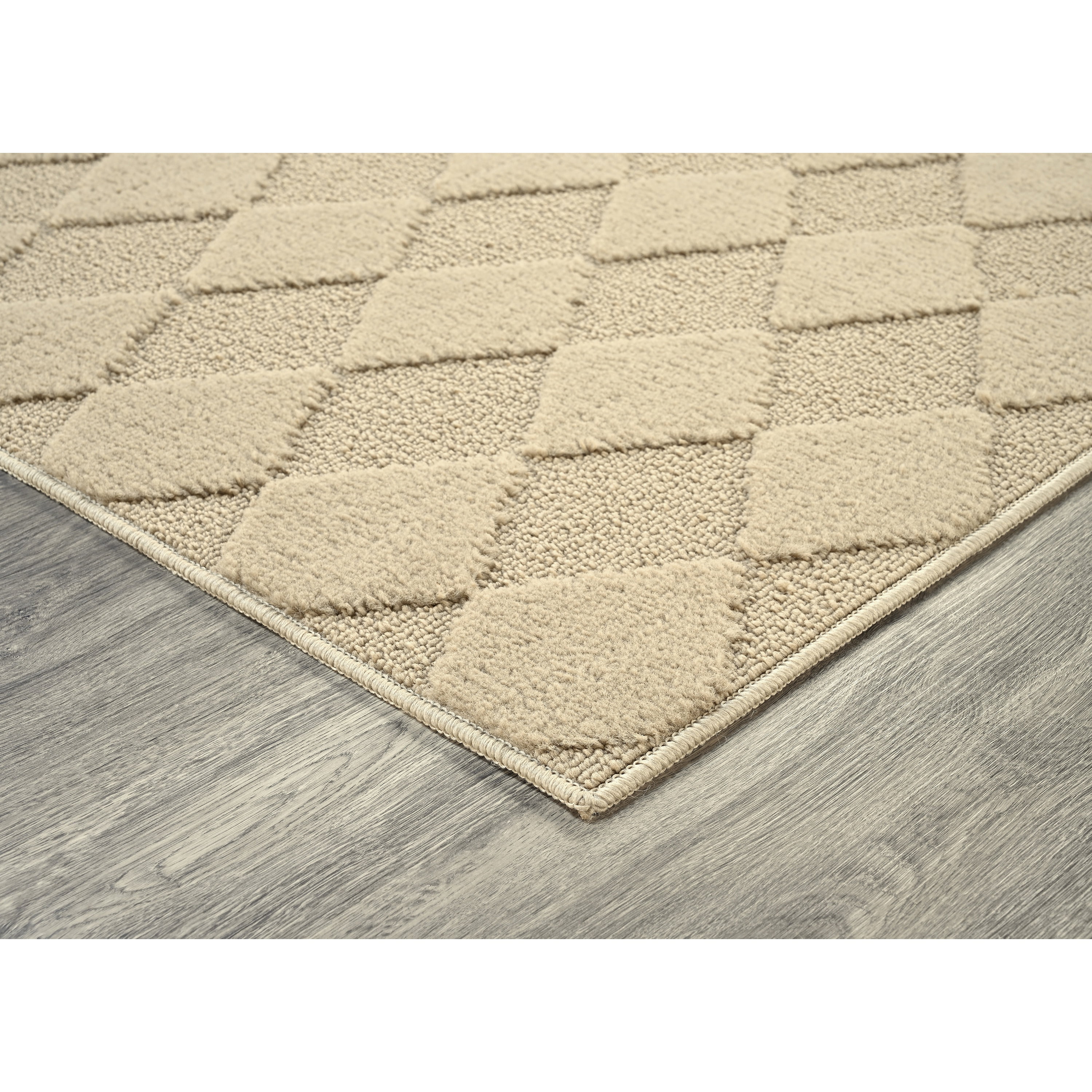 Garland Rug Diamond Polypropylene Tan Square Indoor Area Rug, 12' x 12'