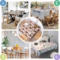 thumbnail image 4 of German Shepherd with Roses Square Tablecloth,Waterproof Square Table Cover,Wipeable Spillproof Washable Table Cover for Home Kitchen Party Decor 60"x60"(152x152cm), 4 of 6