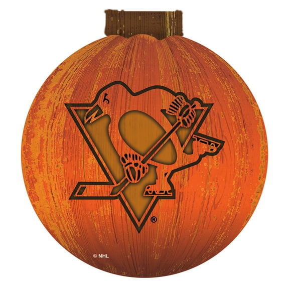 Pittsburgh Penguins 12'' Pumpkin Sign
