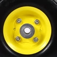 thumbnail image 5 of CQSXDA Heavy-Duty Flat free PU foam Tire and Wheel - 4.10/3.50-4", 10" Diameter, 5/8" Axle Bore Hole, 2.2" Offset Hub and Double Sealed Bearings for Hand Trucks Replacement, 5 of 9