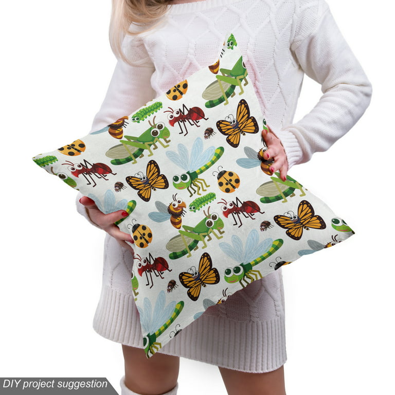 Fun Sewing Bee Happy Honey Bee Fabric Panel - Green, Size: 36 x 36