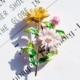 thumbnail image 3 of Xinyolin Chrysanthemum Bouquet Painted Brooch Pin - Plated Long Lasting Clothes Decor, 3 of 8