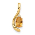 thumbnail image 1 of 14K Yellow Gold Diamond & Citrine Pendant, 1 of 2