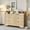 Wood Color, variant on 6 Drawer Dresser with Charging Station, Wood Chest of Drawer with storage Shelves for Bedroom, Wood