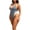 Gray, variant on Erwazi Women's Solid Built-in Padded One Piece Swimsuit Deep V Neck Tie Strap Open Back Swim Suits