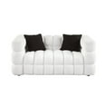 thumbnail image 5 of 2-Seater Cloud Sofa Modern Human Body Structure Upholstered Boucle Fabric Couch With Pillows For Living Room Bedroom, 5 of 9