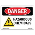 thumbnail image 1 of SignMission OS-DS-A-1218-L-2022 12 x 18 Po Signe de Danger OSHA - Produits Chimiques Dangereux, 1 of 1