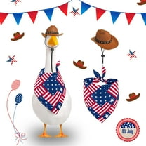 Darzheoy 4th of July Goose Outfit Set 23"/ 17'' Lawn Porch Patriotic Goose Clothes Outfit for Outdoor Patio Yard Lawn Art Decoration
