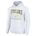 thumbnail image 2 of Unisex Starter White Pittsburgh Steelers Throwback Logo Pullover Hoodie, 2 of 3
