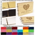 thumbnail image 7 of Darling Souvenir Personalized Engraved Laser Cut Wedding Guest Book Wooden Cover Sign-in Book Registry Guestbook Scrapbook-Q9, 7 of 7