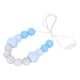 thumbnail image 3 of Collar de dentición infantil Collar de dentición masticable con cuentas de silicona suave y exquisita para masaje de encías azul, 3 of 9