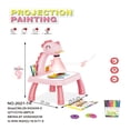 thumbnail image 2 of Mesa De Dibujo Proyector LED Mesa de dibujo Juguetes Tablero de escritura con música (Dinosaurio rosa) Likrtyny libre de BPA, 2 of 7