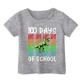 thumbnail image 1 of LUOGENLI T-Shirt pour Filles Garçon et Fille Mode Décontractée Imprimé Col Rond Manches Courtes T-Shirt Haut Maxi avec Shorts Gris 8-9 Ans, 1 of 4
